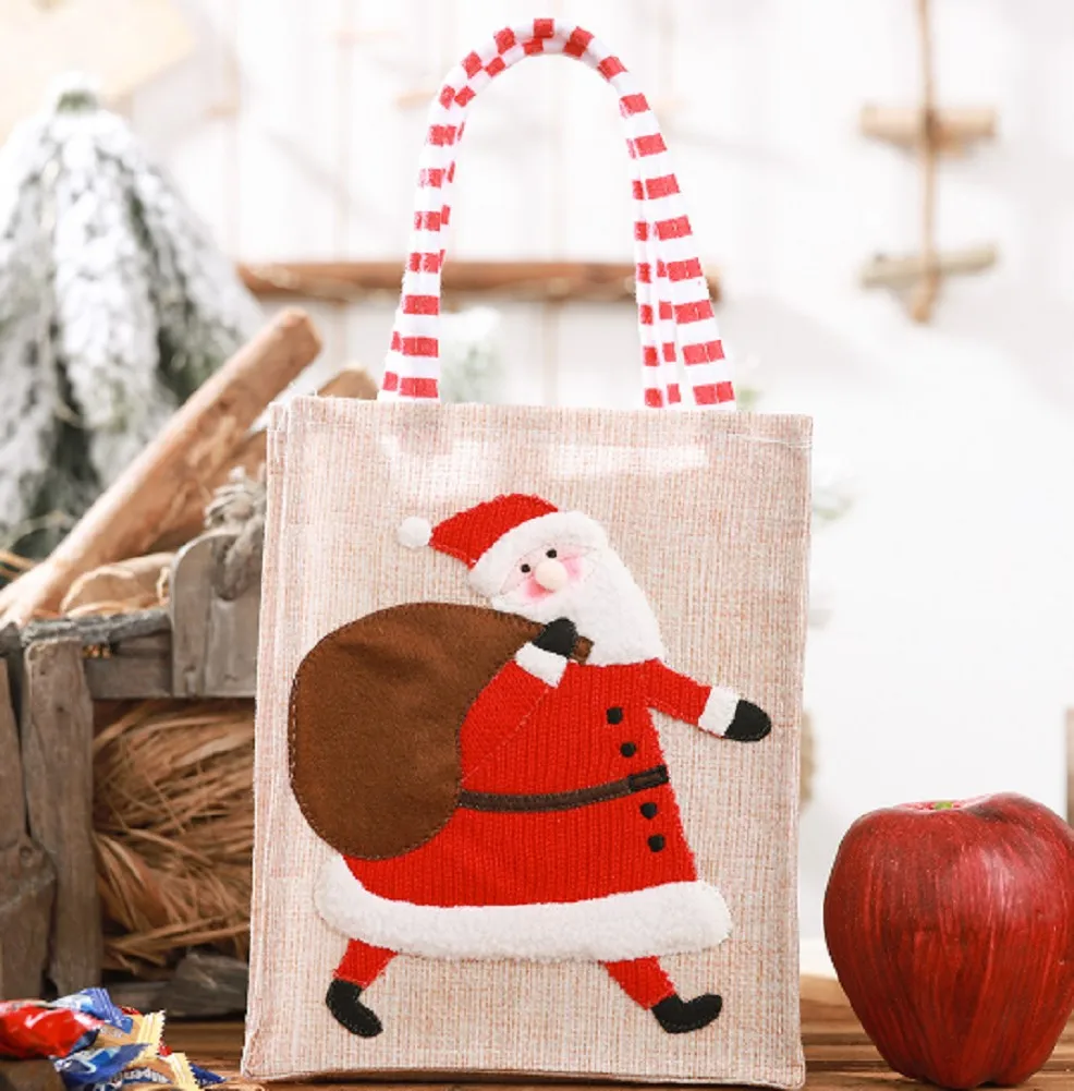 Santa Claus Новые рождественские носки Санта-Клауса, Подарочный пакет конфет, висячие украшения, вечерние рождественские украшения для дома - Цвет: Santa Claus