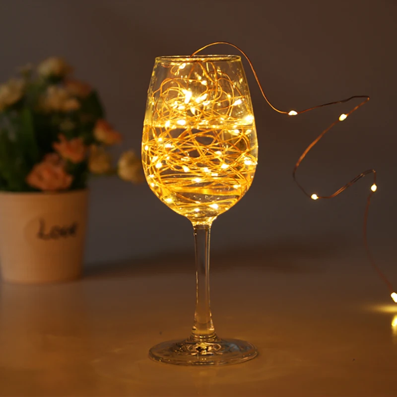 Светодиодная гирлянсветильник с медной проволокой праздничное освещение