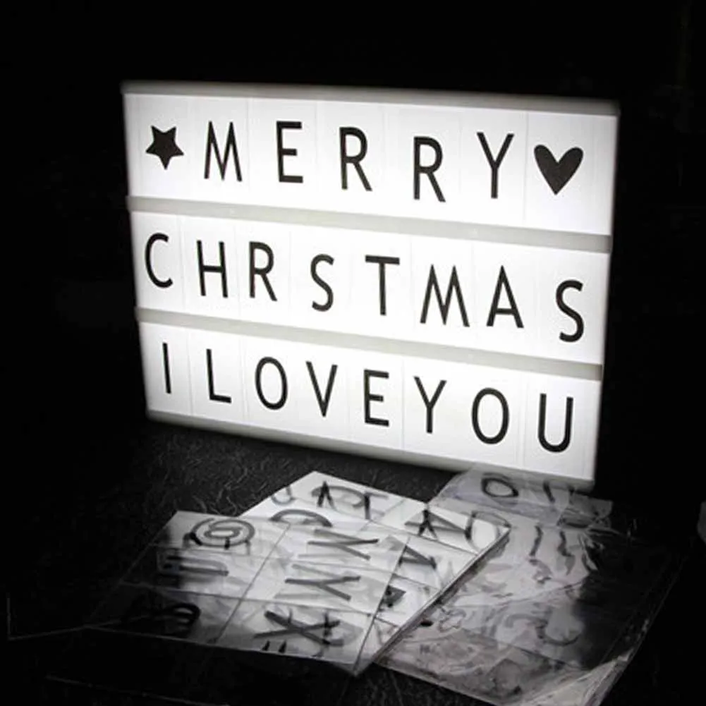 

DIY Combination Cinematic Light Box With Letters LED Light Luminous Box