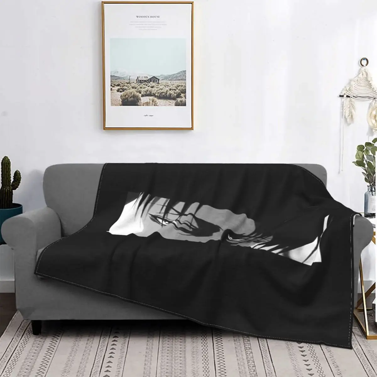 

Levi Ackermann-Manta a cuadros para cama, edredones Kawaii, manta para cama