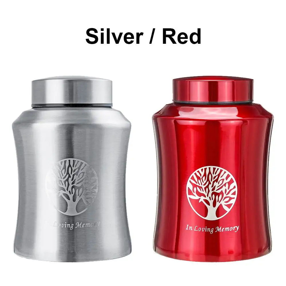 

800ml /500/250ml Pet Memorial Urn Cremation Mini Urns for Pet/ Human Ashes Casket Funeral Stainless Steel Cremation Storage Jar