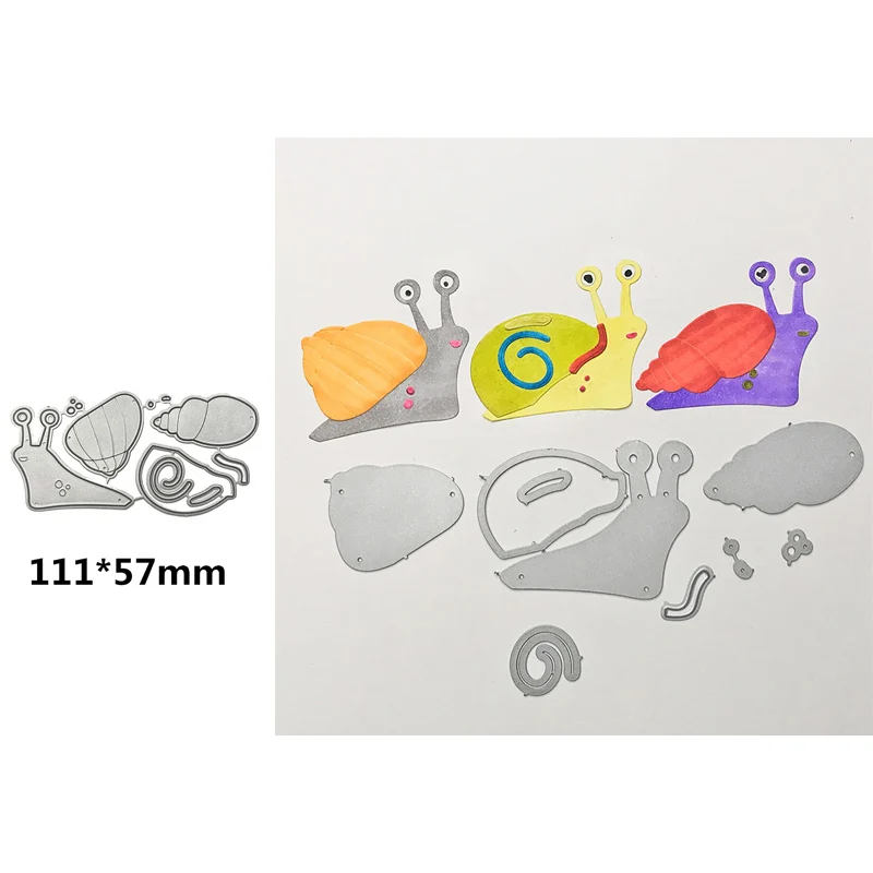 

Hot-selling Three Snails Feel Free to Match Metal Cutting Dies Scrapbooking Album Paper DIY Cards Crafts Embossing Cut Dies 2019