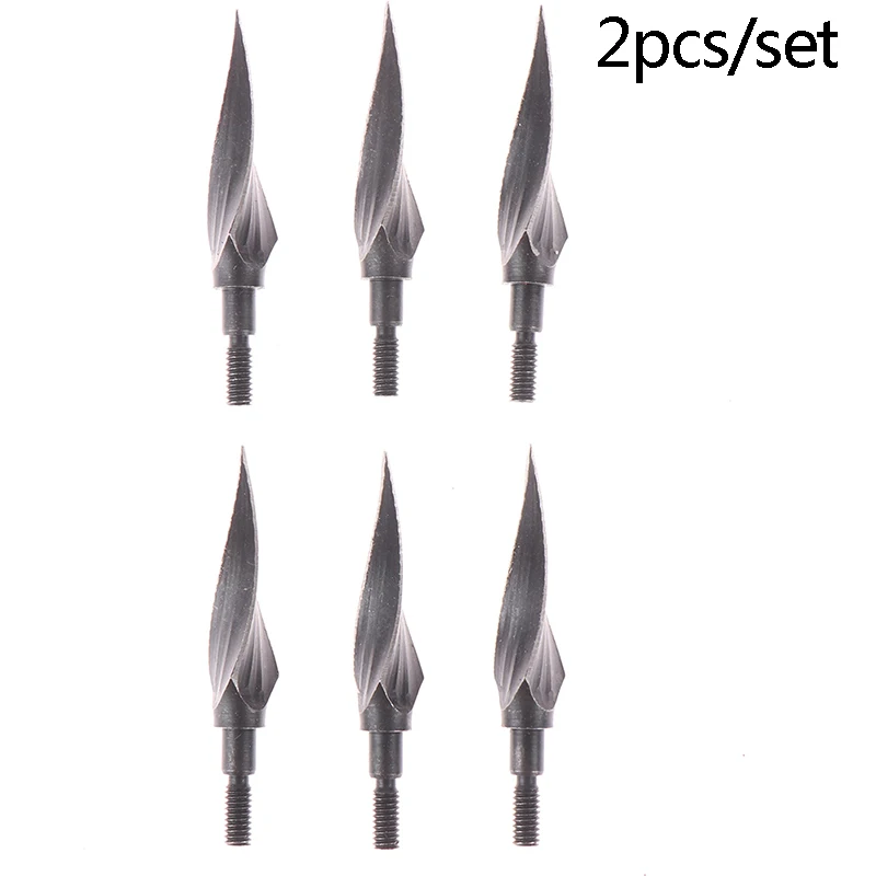 

2pcs Metal Archery Arrowhead Accessories For Compound Bow And Crossbow Alloy Steel Arrow HeadSpiral Arrow Tips