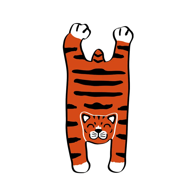 

New Animal Printed Rug Non-Slip Muti-fuction Leopard Lion Shape Soft Touch Area Rug for Home Living Room Door Mat Furry Rug