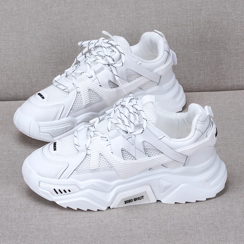 

2021 Spring Autumn Women's White Shoes Sneaker Thick-Soled Casual Shoes Increased Women's Shoes Single Shoes Zapatillas Mujer