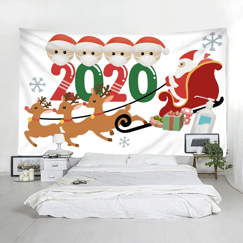 2021 Рождество живых дом Шелковый гобелен настенный Ткань Красивые домашние