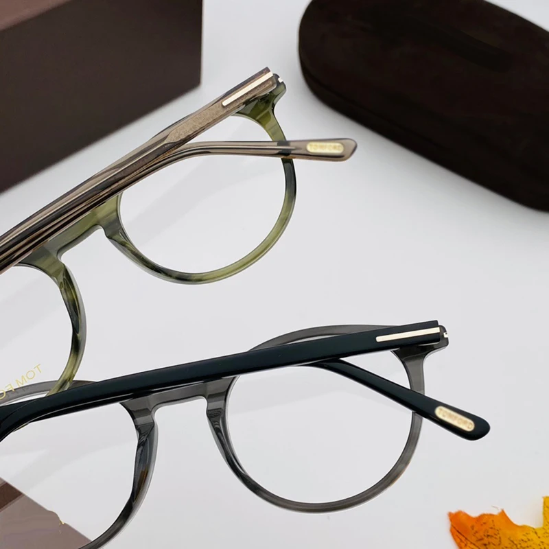 

Tom for Optical Eyeglasses Frames Forde Fashion Round Acetate Women Men Reading Myopia Prescription TF5294 EyeGlasses With Case