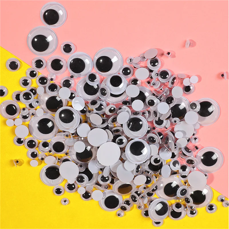 300 & 200 шт цветная черная наклейка для глаз s кукол плюшевые мягкие игрушки Googly Wiggly
