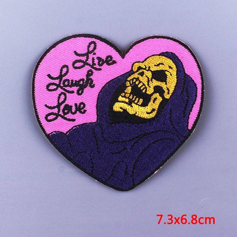 

Prajna Rock Band Patches For Clothing Hip Hop Music Embroidery Patch Punk Badges Hippie letter Patches For Clothes Stripes DIY