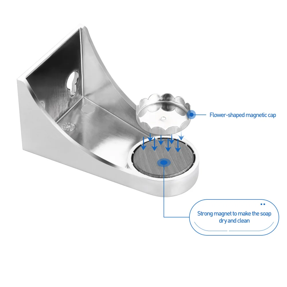 

TOPBATHY 3pcs Magnetic Soap Holder Strong Suction Soap Container Soap Dispenser Wall Attachment