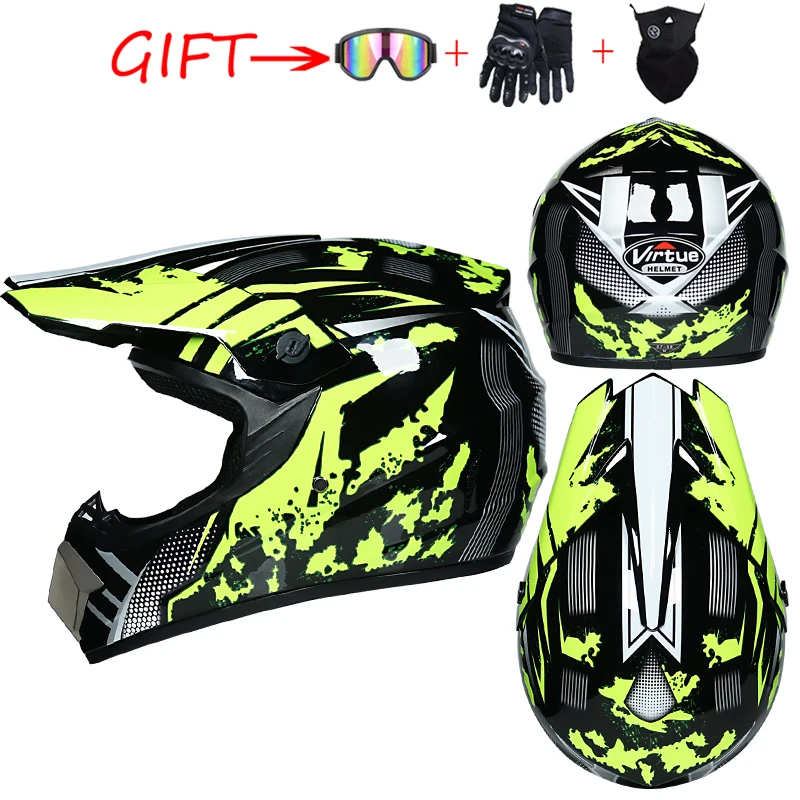new off-road motorcycle helmet men and women motocross helmet full face kask downhill casque moto cross enfant capacete - Color: 30