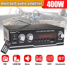 2 канала bluetooth Мини HIFI аудио домашний кинотеатр усилители автомобиля стерео аудио усилитель мощности Усилитель USB FM SD FM радио ЕС США штекер