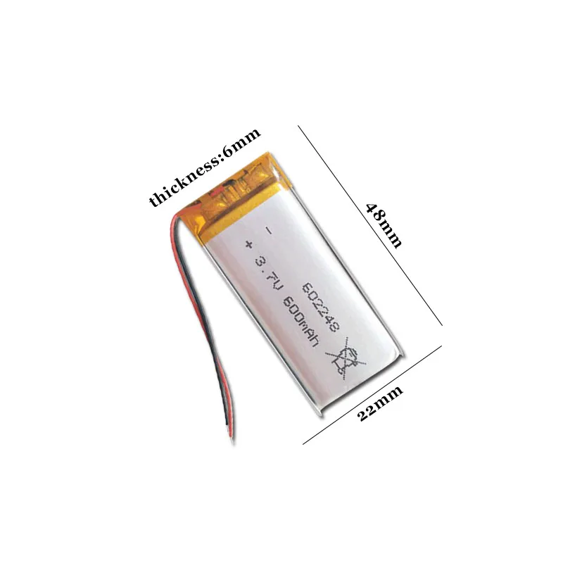 1/2/3 шт. 3 7 V Lipo cells 602248 600mah литиевая полимерная аккумуляторная батарея для MP3 MP4 Bluetooth