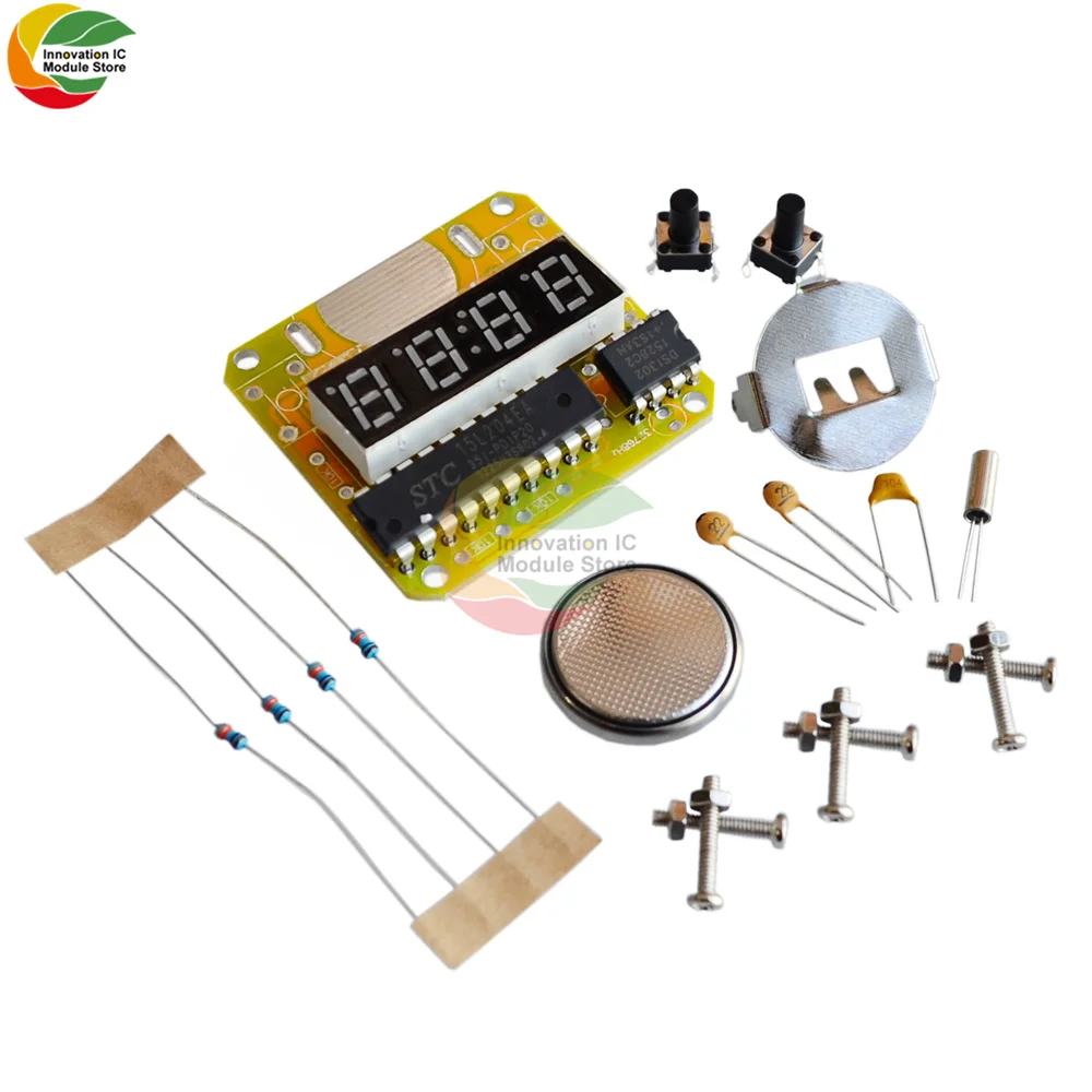 Новинка прозрачные 4-битные светодиодные часы электронные набор сделай сам умный