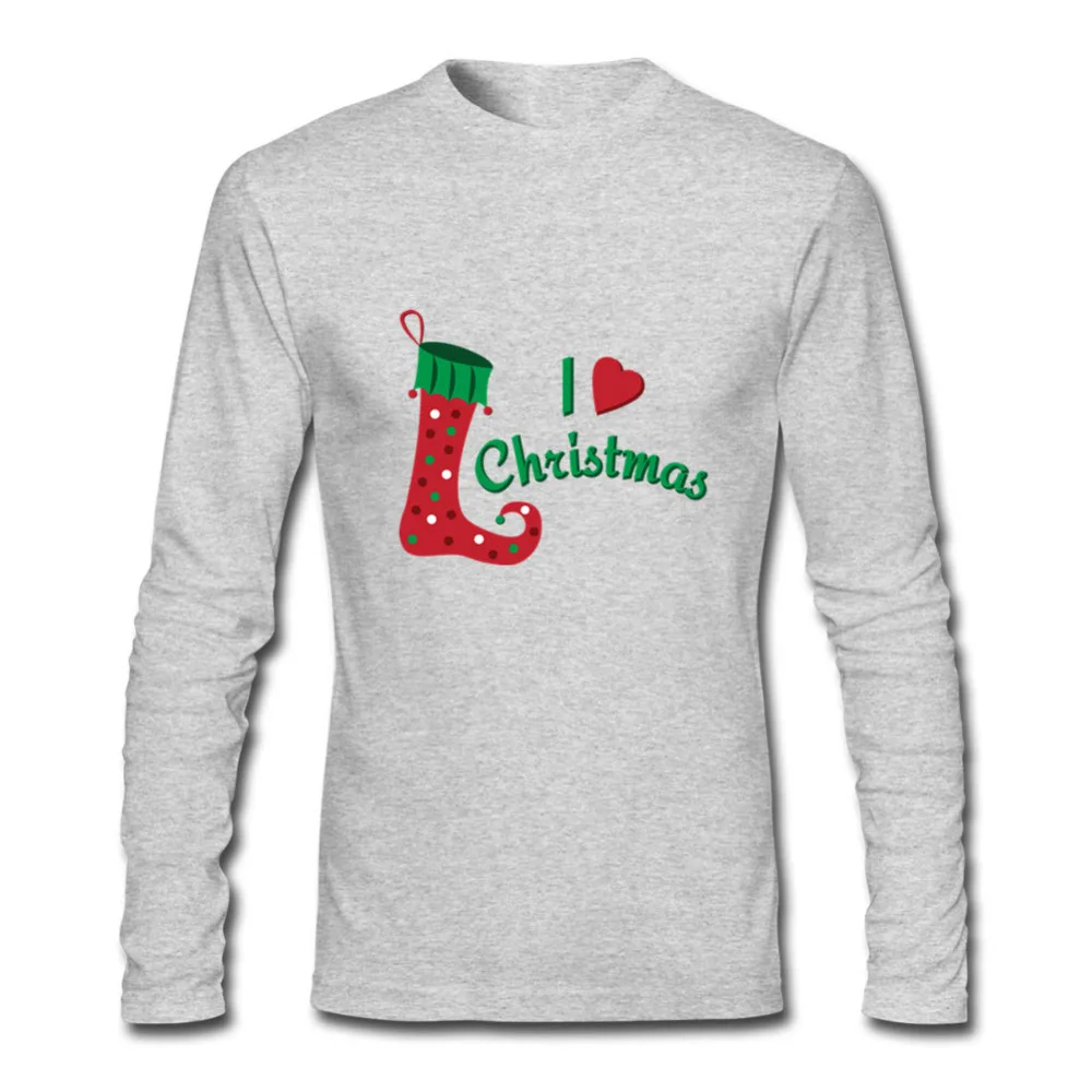 Футболка мужская с надписью I Heart Christmas Brothers 100% хлопок длинным рукавом|Мужские