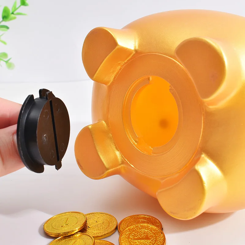 Большая виниловая копилка с изображением золотой свиньи милый Сейф для