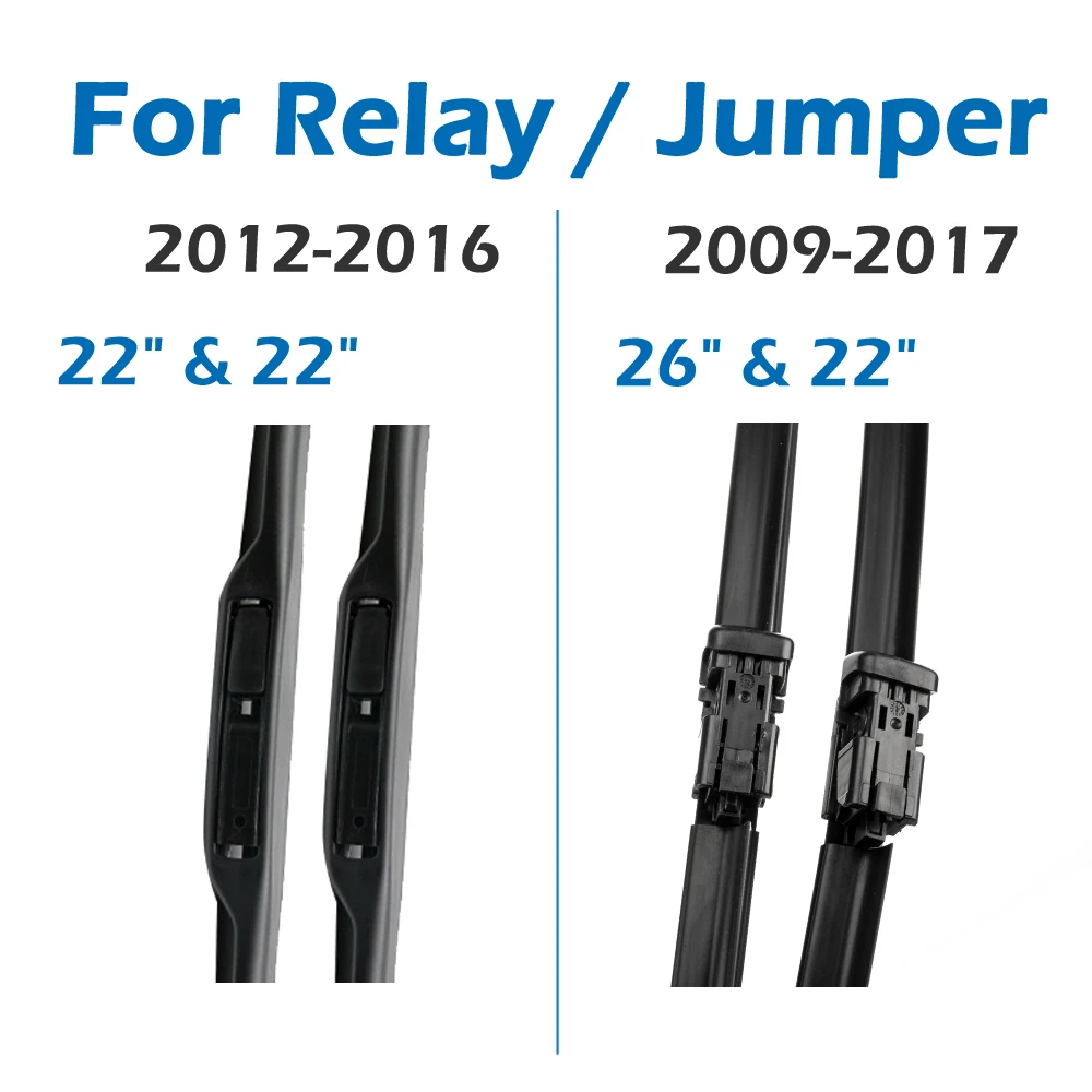 Щетки стеклоочистителя MIDOON для Citroen Relay / Jumper Fit с крючками/нажимными кнопками