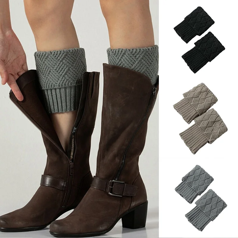 1 Pair Fashion Women Buttons Leg Warmers Autumn Winter Short Hollow Boot Cuff Piernas Knitting Boot Socks Gaiters