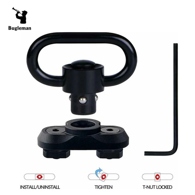 

Bugleman 1.25 Inch Mlok QD Sling Mount Sling Swivel Adapter Attachment for Molk Rail Tactical Hunting Accessories