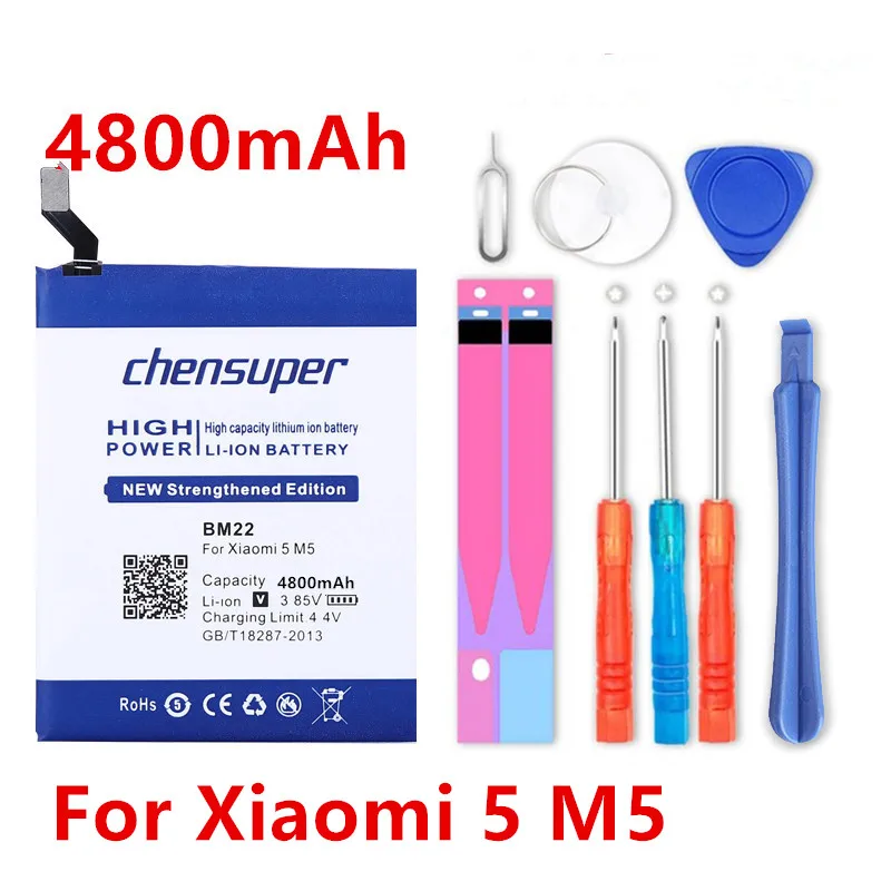 

Аккумулятор chensuper BM22 2019 4800 мА · ч, для Xiaomi 5, M5, Mi5, MI 5