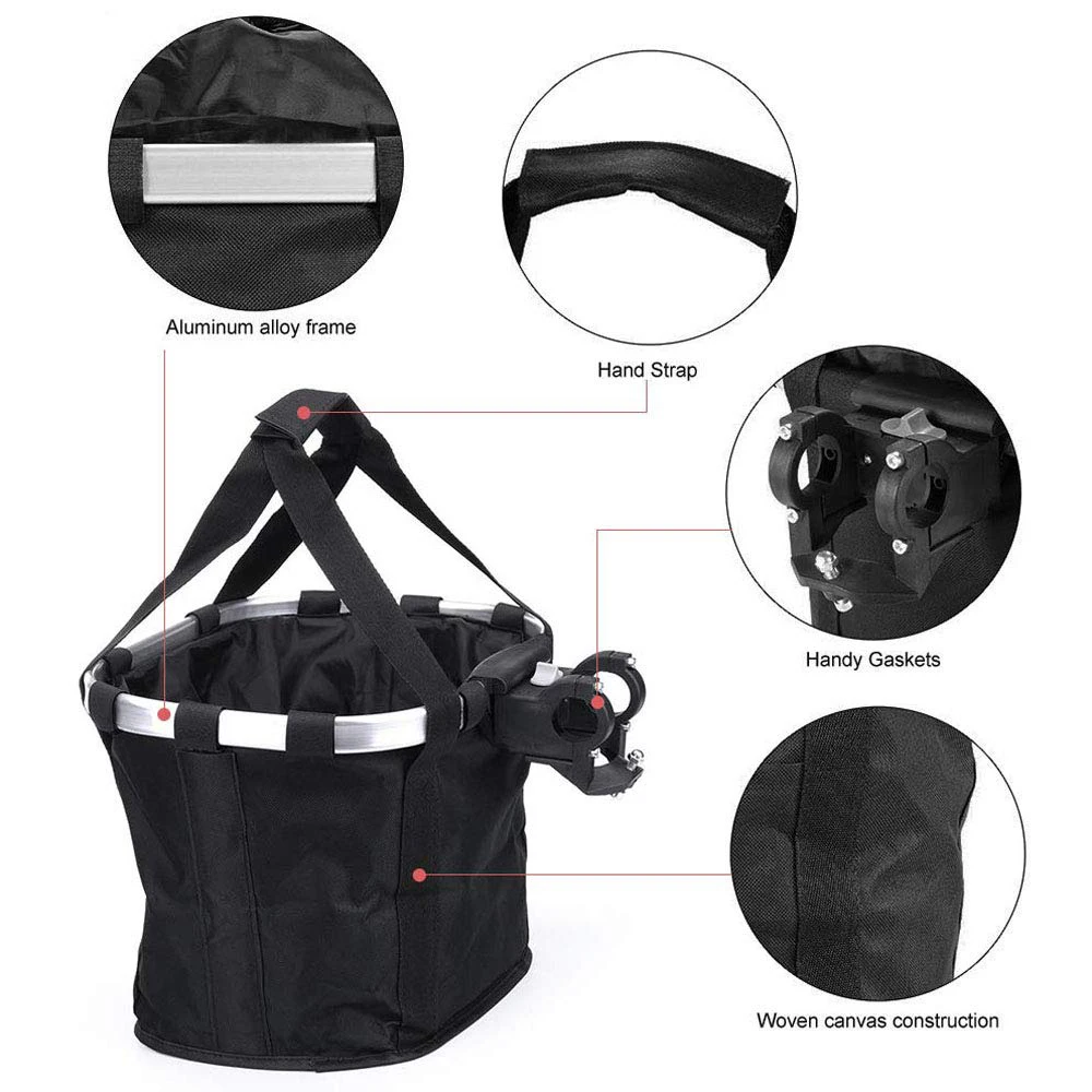 Pet Carrier Bag Bicycle Basket Pouch For Dog Cat Bike Bags Aluminum Alloy Front Seat | Дом и сад