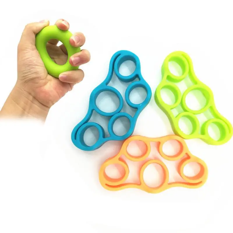 2 Pcs Portable Hand Grip Gripping Ring Carpal Expander Finger Trainer Gripper Strength Resistance Band | Спорт и развлечения