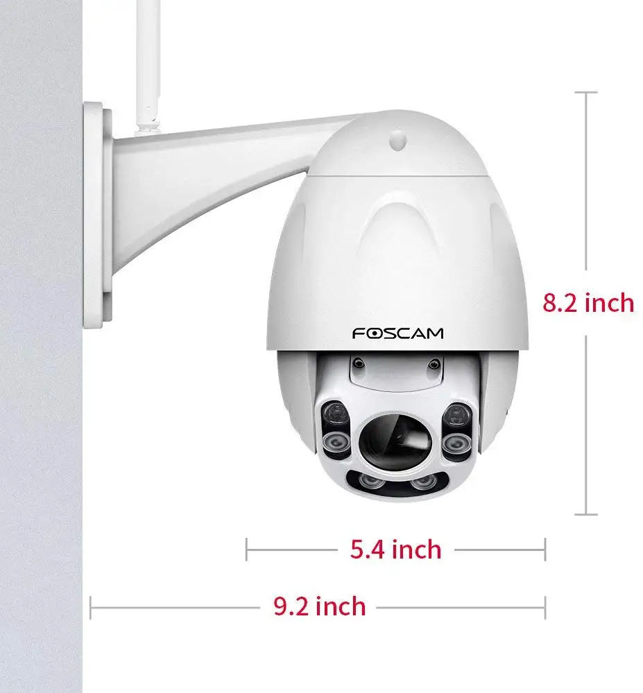 Foscam FI9928P наружная PTZ 4x оптический зум HD 1080P WiFi камера безопасности Беспроводная ip-камера с ночным видением до 196ft