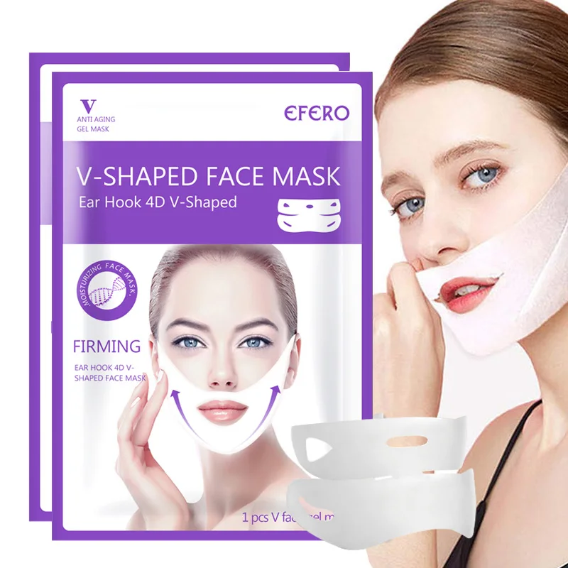 

2Pcs Ear Hook Lift Shaping Skin Care Face Mask Firming Slimming Gel Face Masks Eliminate Double Chin Lift Bandage Face Care Tool