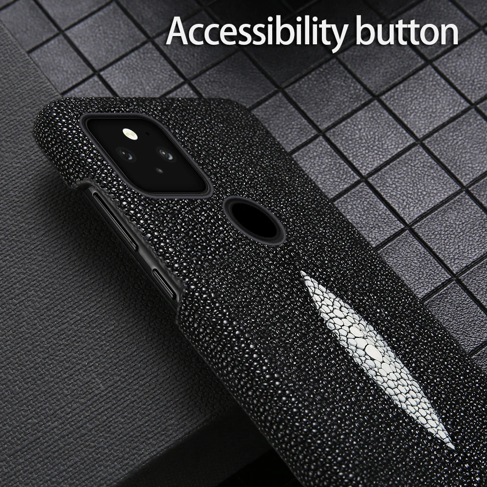 langsidi luxury stingray skin phone case for google pixel 6 pro 5a 5g 5 fundas for google pixel 4a 5g pixel 4 fundas coque free global shipping