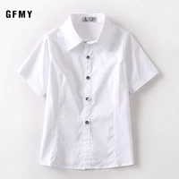 childrens clothing 2021 new style cotton boy shirt short sleeved spring and summer childrens white casual boy shirt baby top