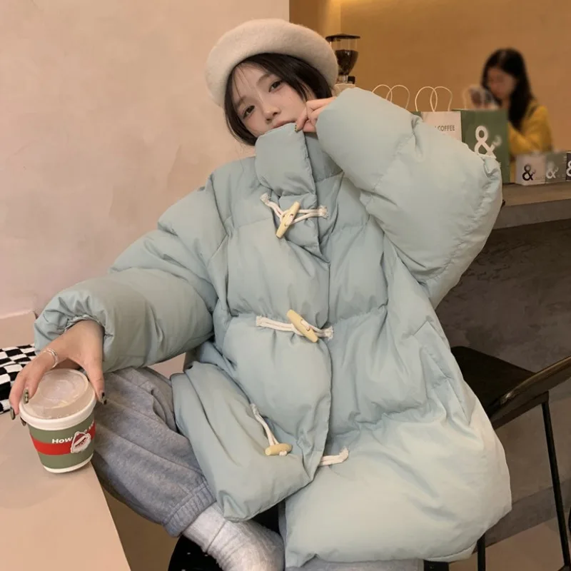 Women's Winter Jacket 2021 New Korean Loose and Versatile Warm Thickened Croissant Bread Jacket Cotton Jacket Women's Jacket