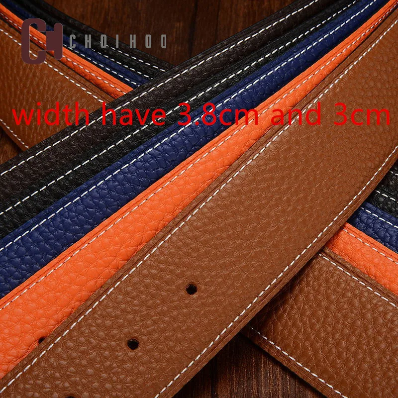 Мужской ремень из натуральной кожи роскошный брендовый с зернистой текстурой