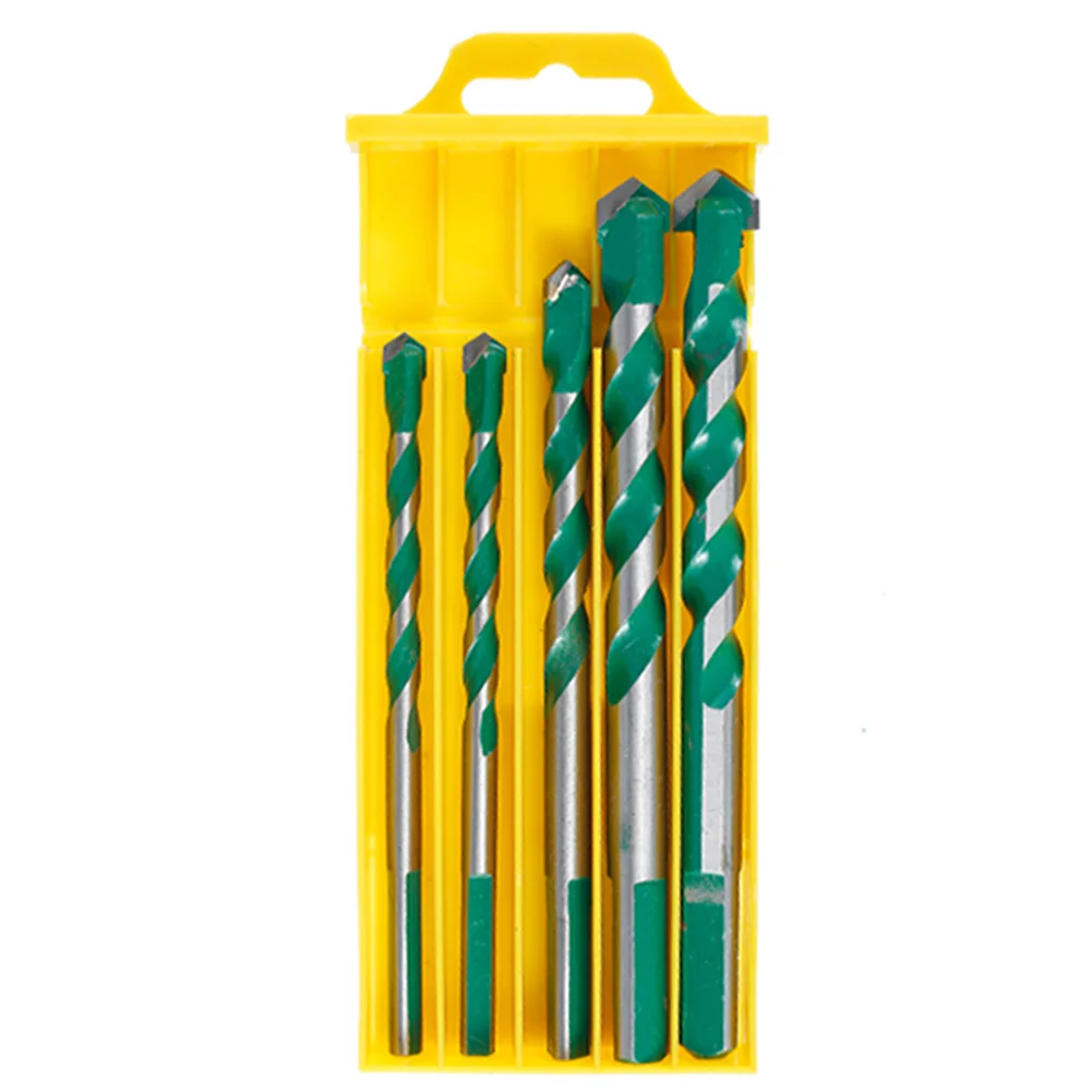 

5pcs 6/8/10/12mm Multi-functional Glass Drill Bit Triangle Bits Ceramic Tile Concrete Brick Metal Stainless Steel Wood Drill Bit