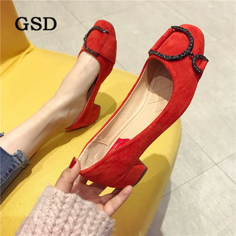 Новые Брендовые женские туфли-лодочки Модные туфли на низком каблуке с