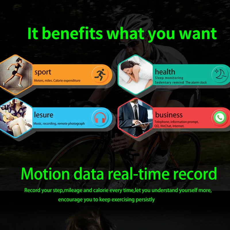 Смарт часы GEJIAN с контролем сердечного ритма и артериального давления фитнес