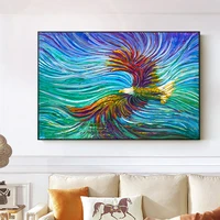 soaring eagle colorful oil painting canvas art painting posters and prints cuadros home decor wall art picture for living room