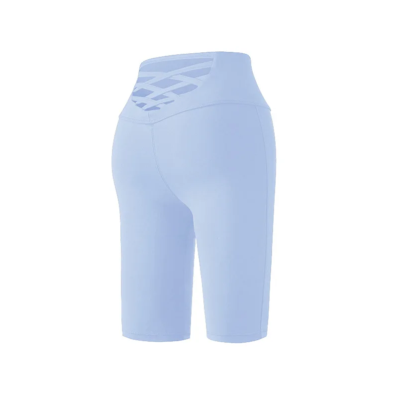 

Women Sexy Back Strap Cross Yoga Shorts High Waist Energy Seamless Running Shorts Push Up Hip Gym Shorts Fitness Sports Leggings