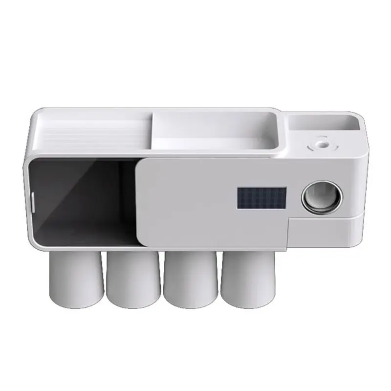 

Bathroom Wall-mounted Toothbrush Holder Space Saving Toothpaste Dispenser