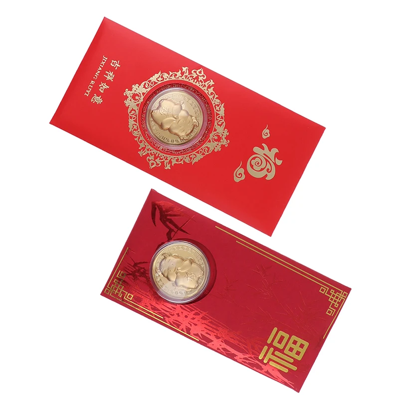2021 новый год золотая монета искусственная кожа подарок сувенир счастливый
