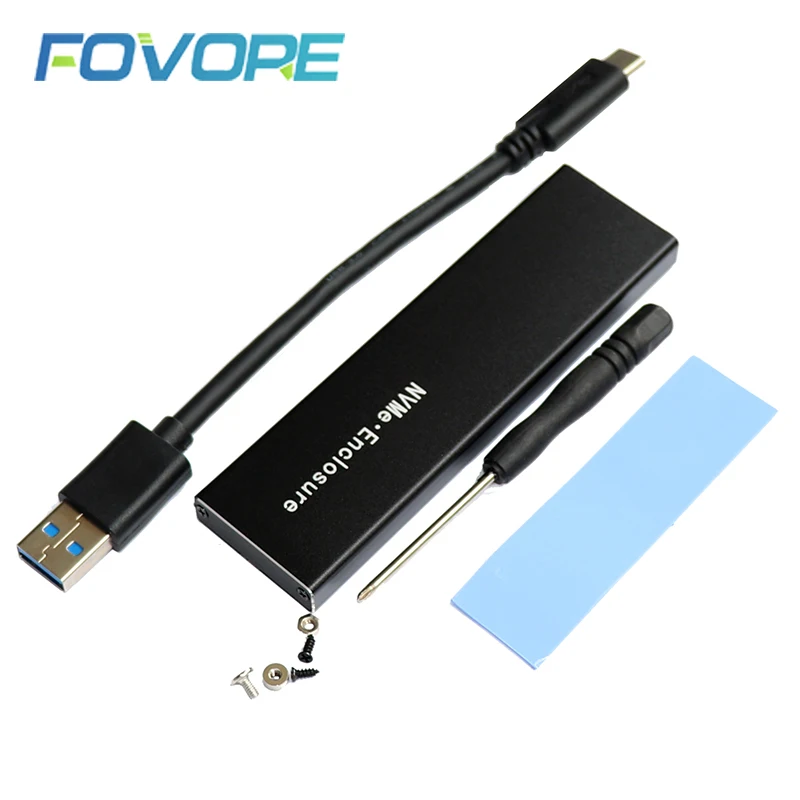 NVME USB 3.1 adapter case nvme ssd m.2 to usb m2 USB3.1 enclosure for 2280 2260 2242 2230 SSD chip RTL9210 NEW | Компьютеры и офис