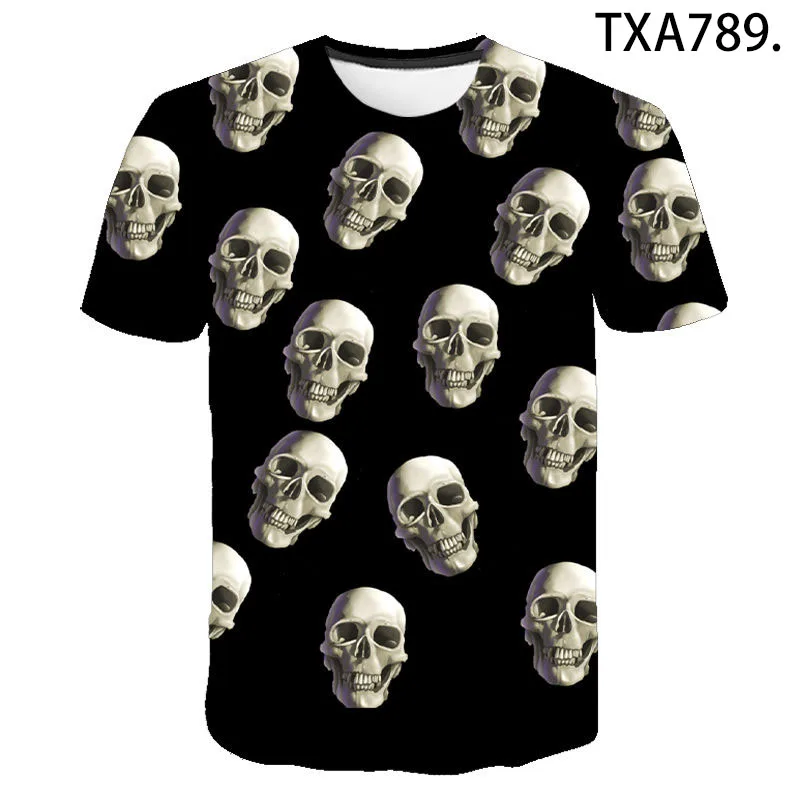 

Футболка Мужская/женская с 3D-принтом черепа, уличная одежда в стиле хип-хоп с коротким рукавом, Повседневная рубашка для мальчиков и девочек...