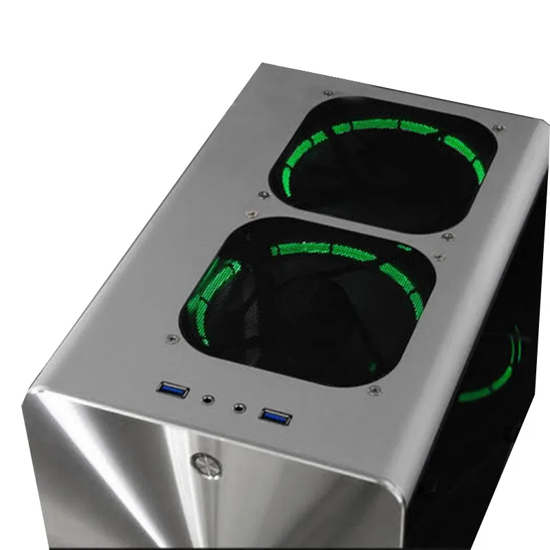 Q2 Itx мини Чехол горизонтальный корпус ПК компьютерный шкаф мини-Atx игровой