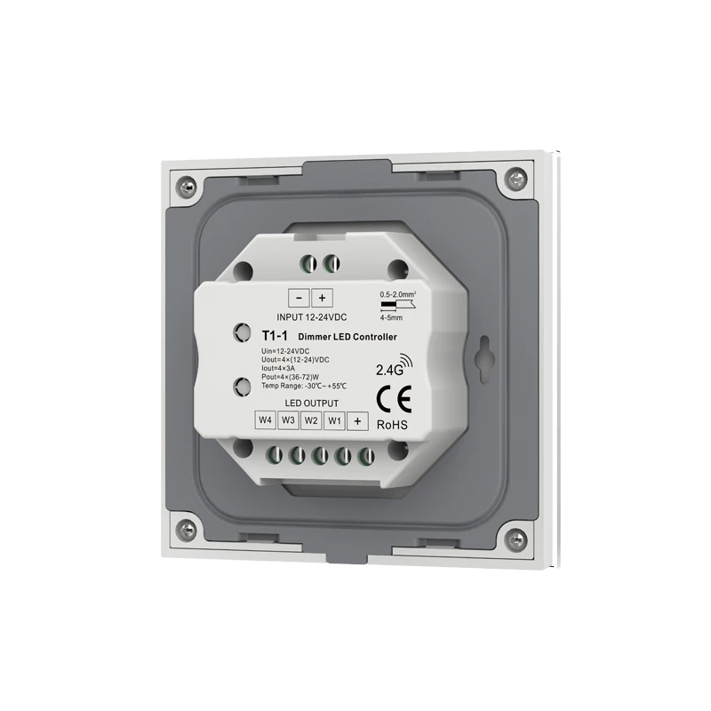 Новый T1 1 светодиодные ленты Диммер низкая Напряжение 12V 24V Вход 3A 4 канала Выход