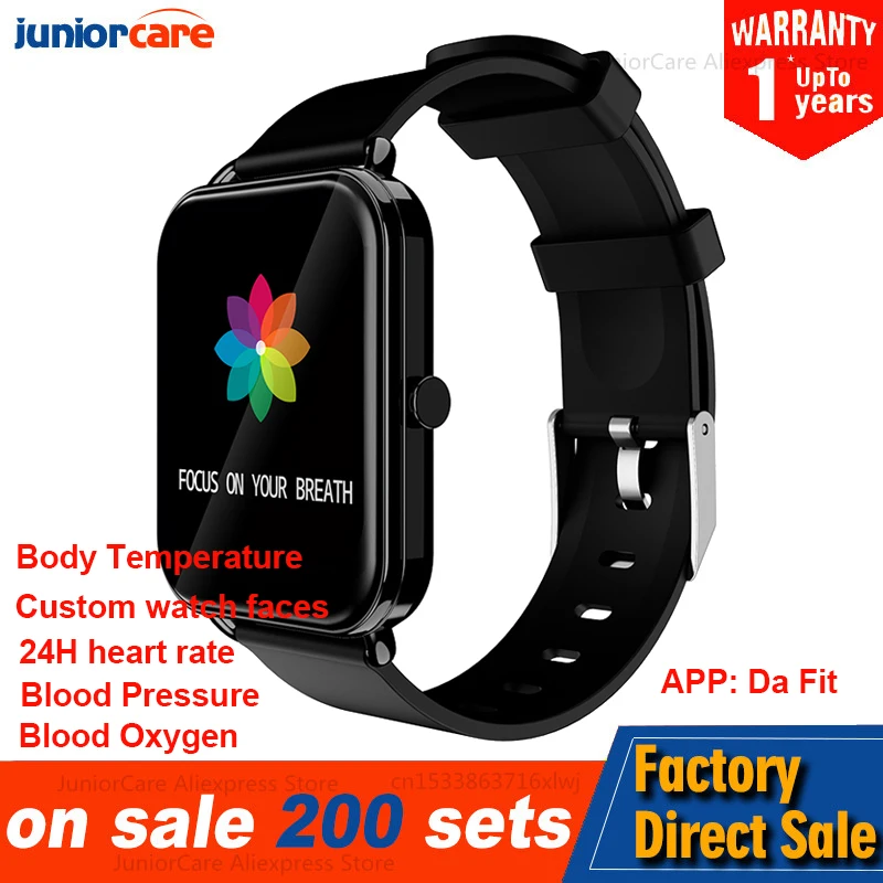 

G16 PRO Smart Watch Men Women Body Temperature Blood Pressure Oxygen Monitor IP67 Waterproof Men Fitness Smartwatch