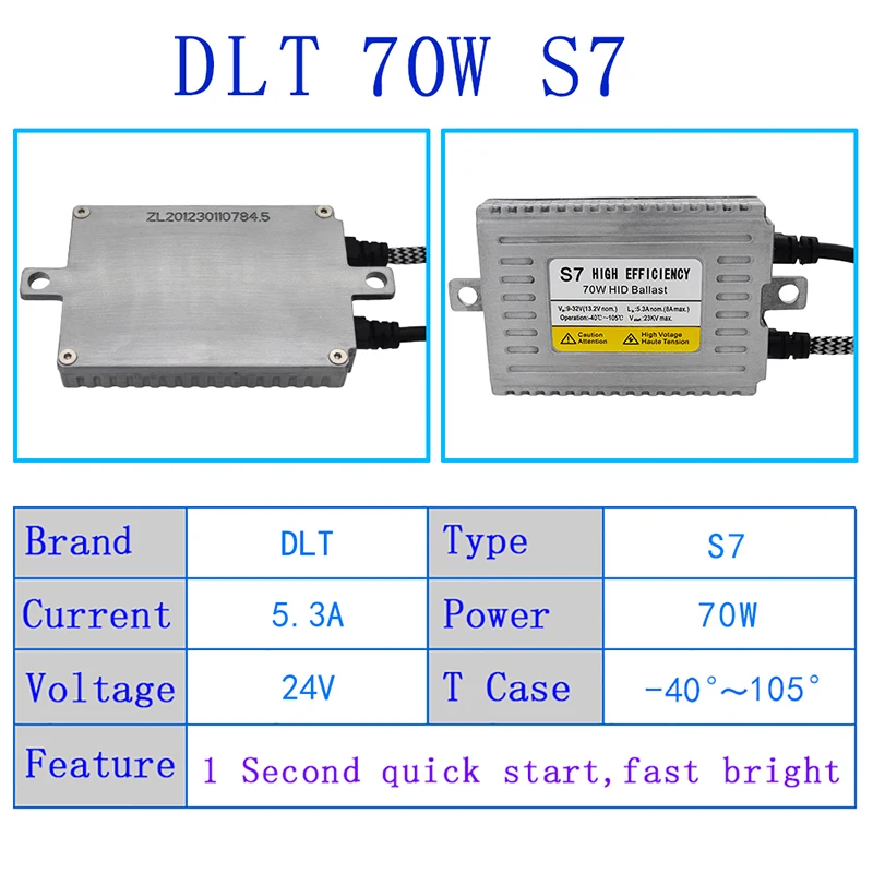 HIDLT 2 шт. 24 в 70 Вт HID Тонкий балластный блок зажигания DLT S7 балластная Замена для