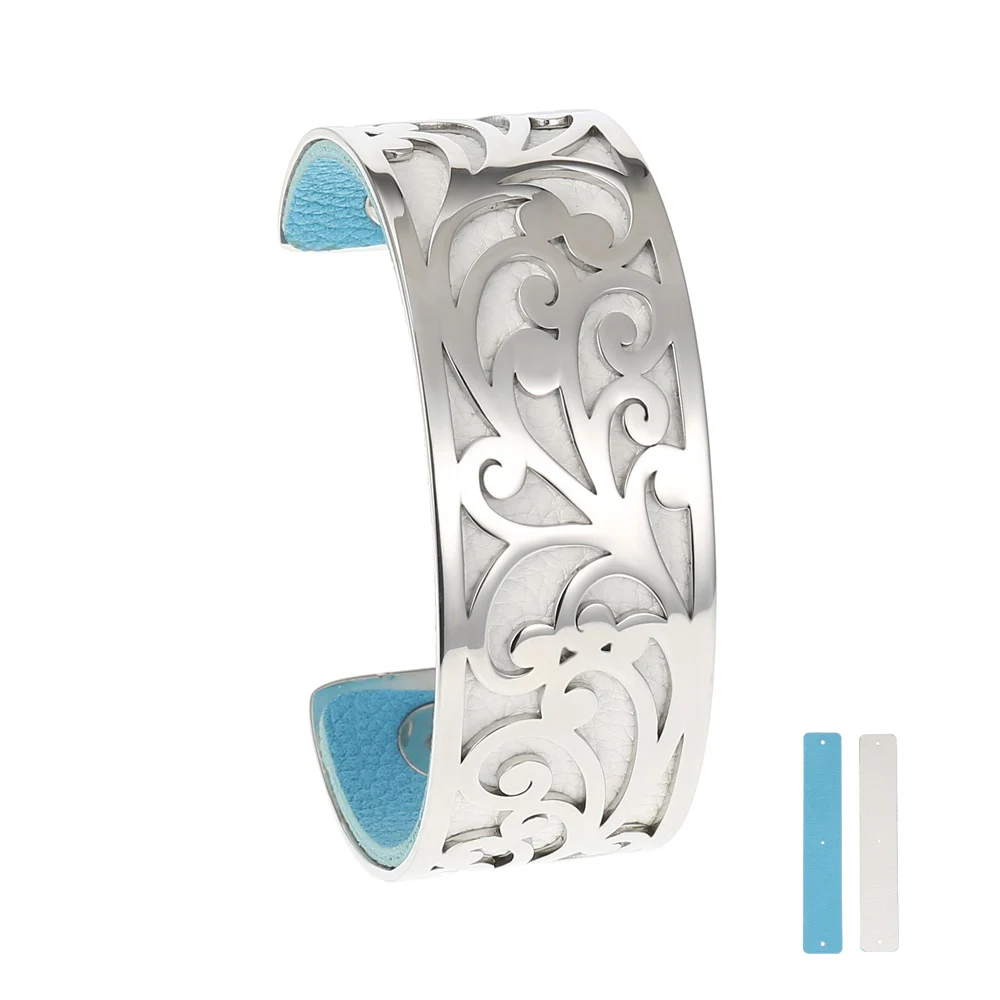 Silver BC0065704 Legenstar, сменный Браслет-манжета, Manchette Femme, Реверсивные кожаные браслеты, браслеты для женщин, ювелирные изделия из нержавеющей стали - Окраска металла: Silver BC0065704