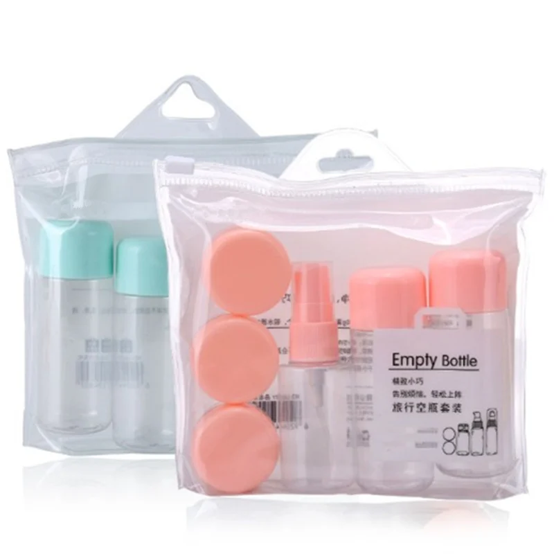 8 шт./компл. пластиковые прозрачные многоразовые бутылочки мини косметический