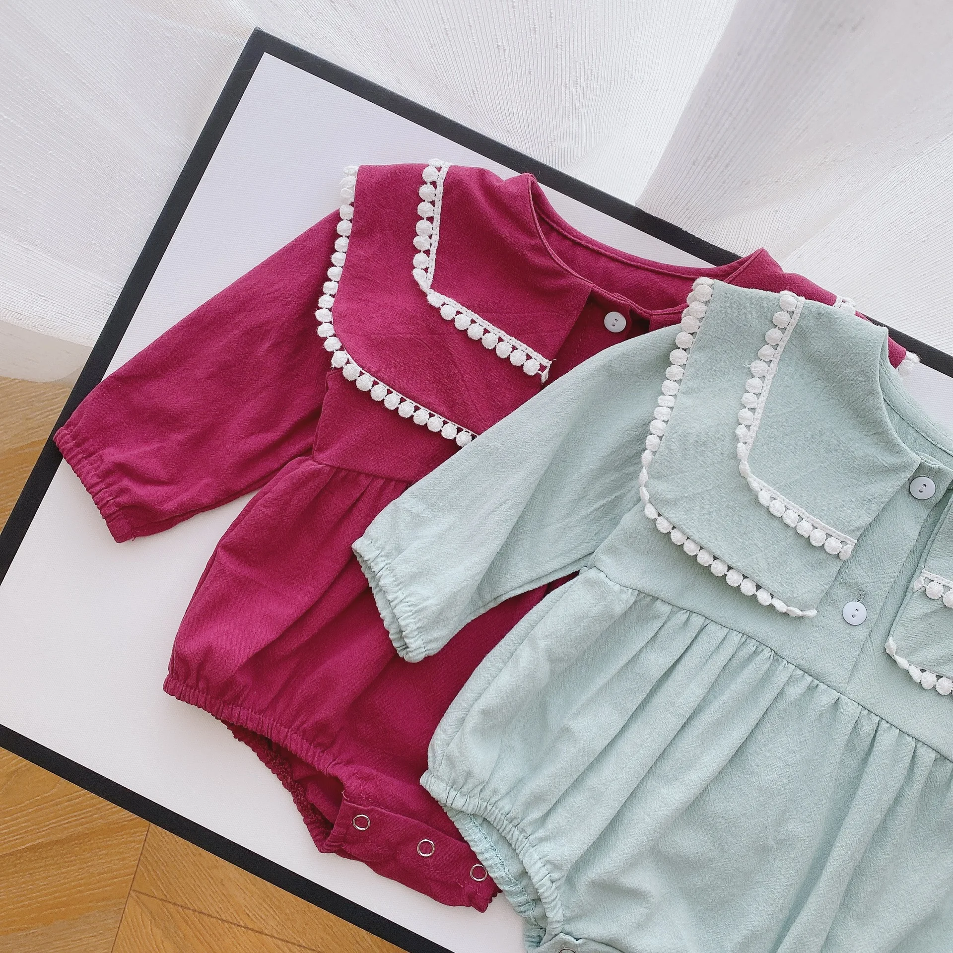 WLG/комплект одежды для девочек Одежда малышей Сезон весна-осень Цвет зеленый