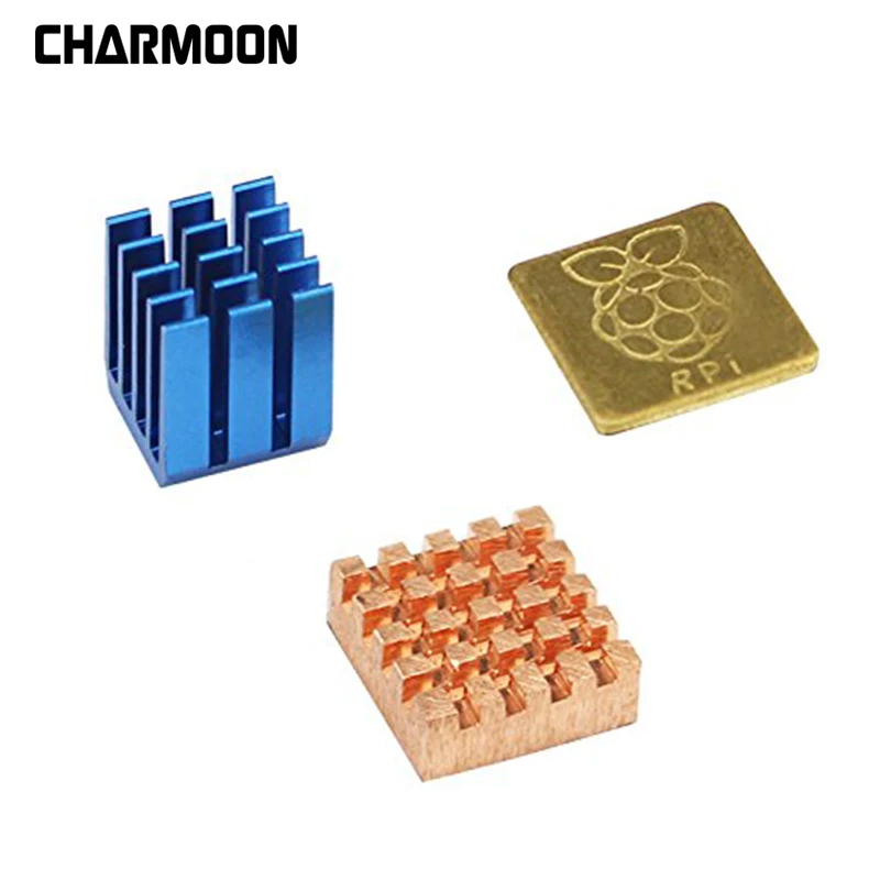 

30x30x7mm Brushless CPU Cooling Fan with Heatsink Aluminum Copper Cooling Fin for Raspberry Pi 3/3 model B