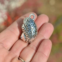 1pcs 2136mm brain 3d charms antiuqe silver color tone metal alloy pendant accessories diy keychain handmade necklace jewelry